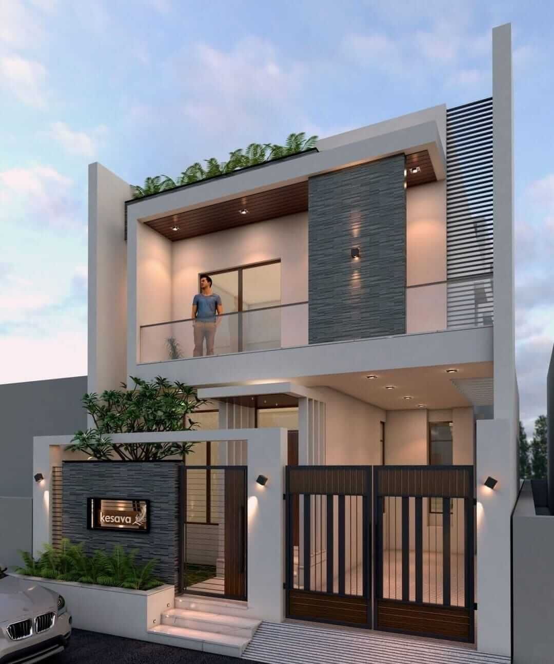 طراحی نمای مدرن برای ویلا